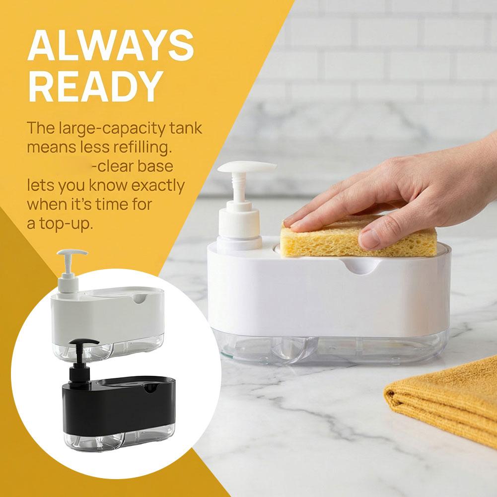 Kitchen Gadgets Dispenser Brush Holder - Automatyczny dozownik do płynu do naczyń