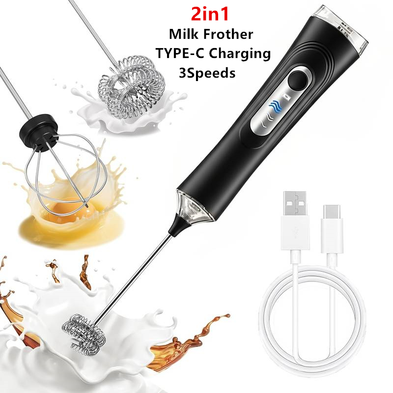 Kitchen Gadgets And Equipment - Elektryczny spieniacz do mleka + trzepaczka