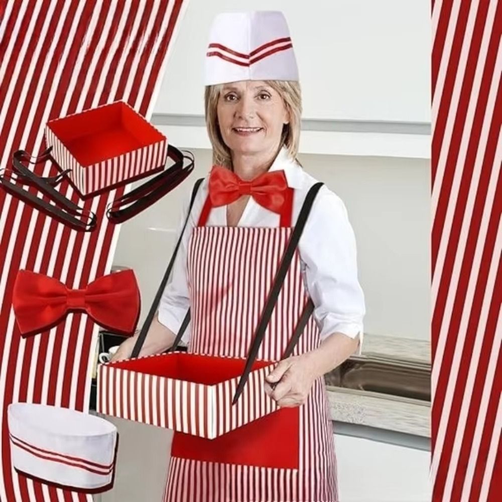 Kitchen Gadgets For Women - Karnawał Cyrk Kelner Cosplay Fartuch z