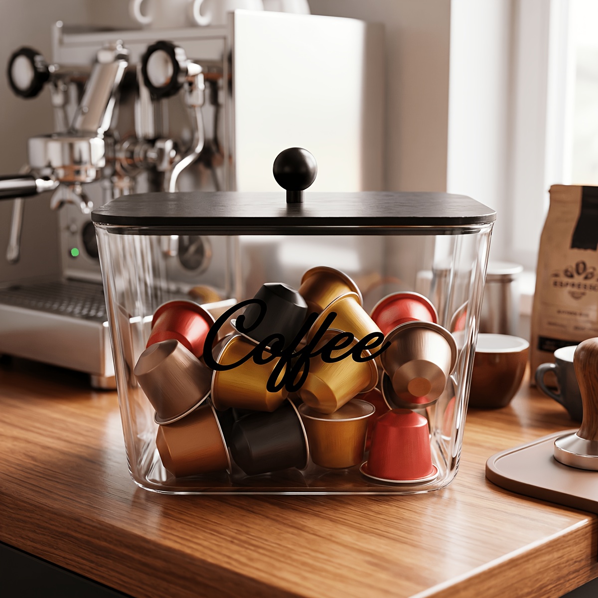 Kitchen Gadgets Organizer - Pojemnik na kapsułki z pokrywkami, plastikowy