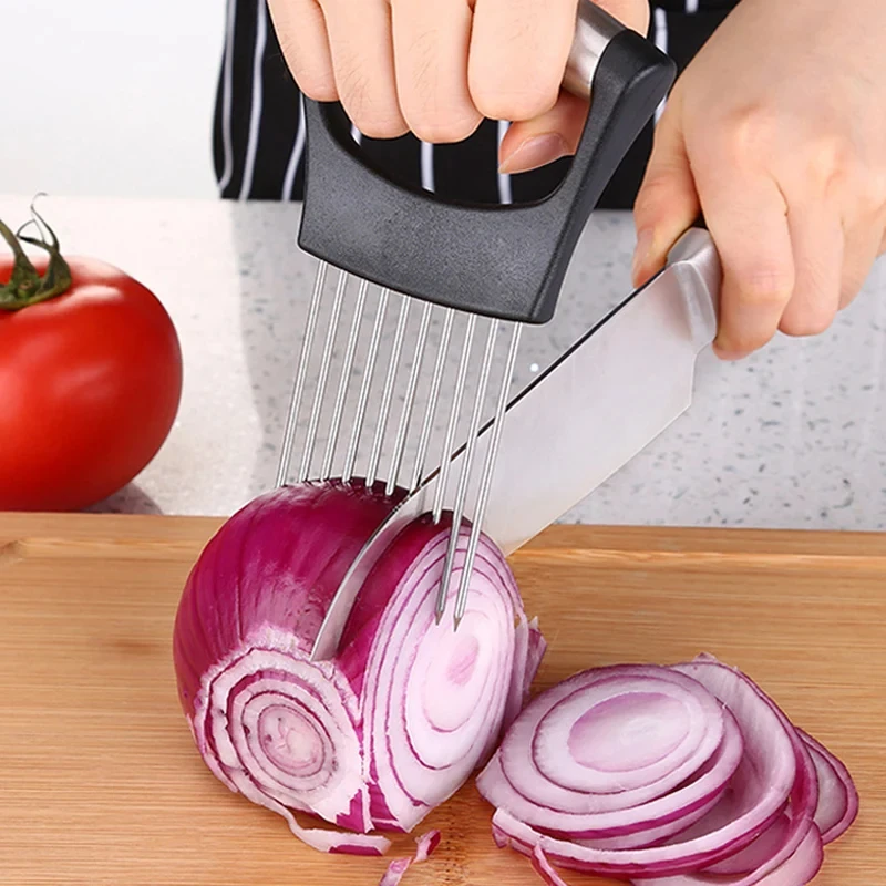 Kitchen Gadgets Cutting Tools - Uchwyt do krojenia cebuli ze stali