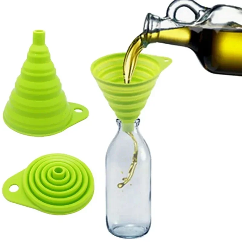 Kitchen Gadgets For Small Kitchens - 1/4 SZT. Silikonowy Składany Lejek Kuchenny