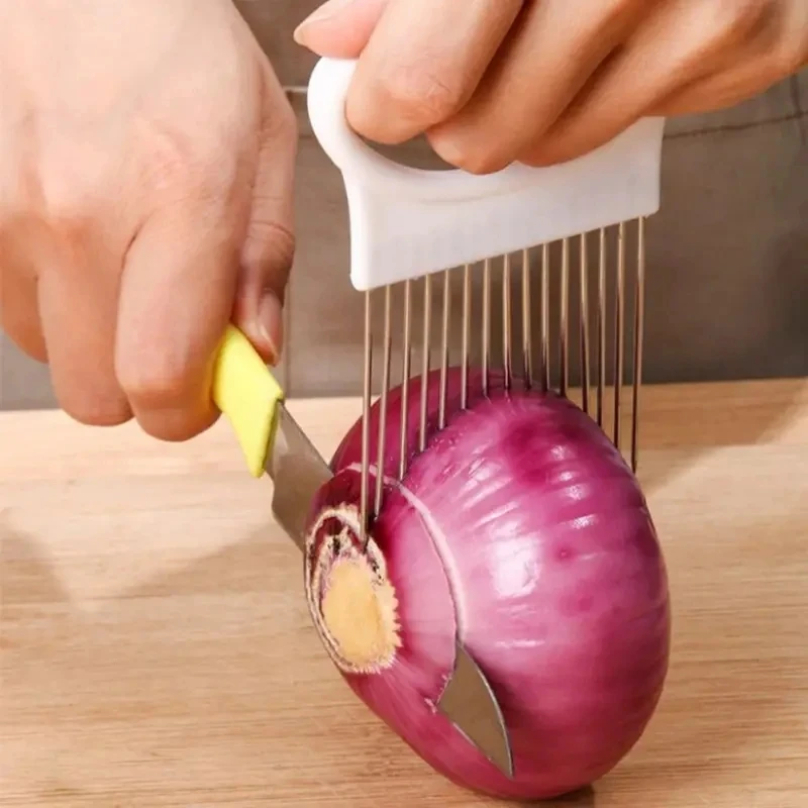 Kitchen Gadgets Cutting Tools - Uchwyt ze stali nierdzewnej do krojenia