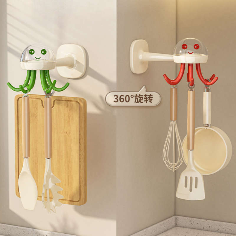 Kitchen Gadgets Under 100 - Obrotowy haczyk w kształcie meduzy, mocny