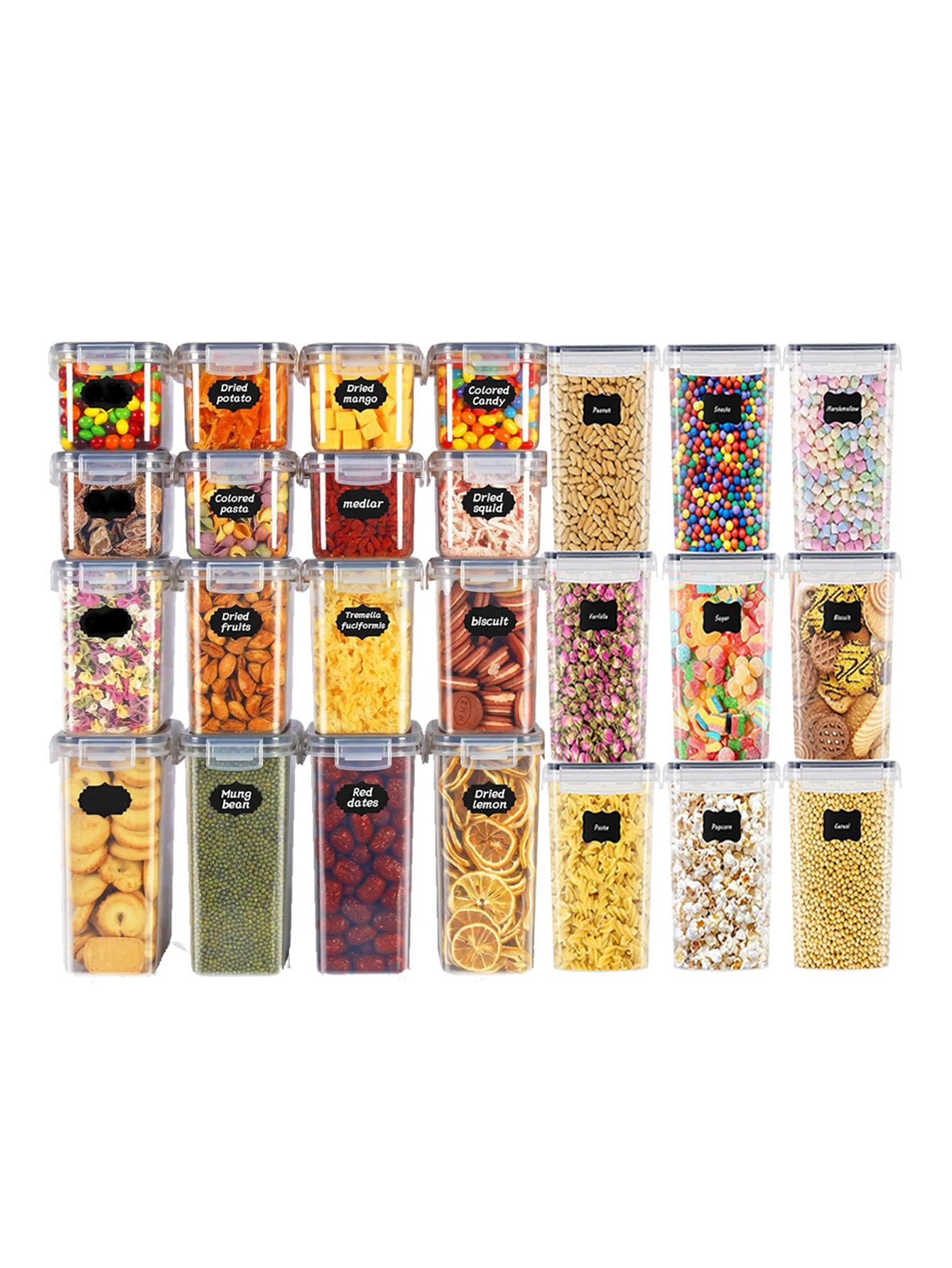 Kitchen Gadgets Organizer - 48 sztuk, szczelne pojemniki do przechowywania