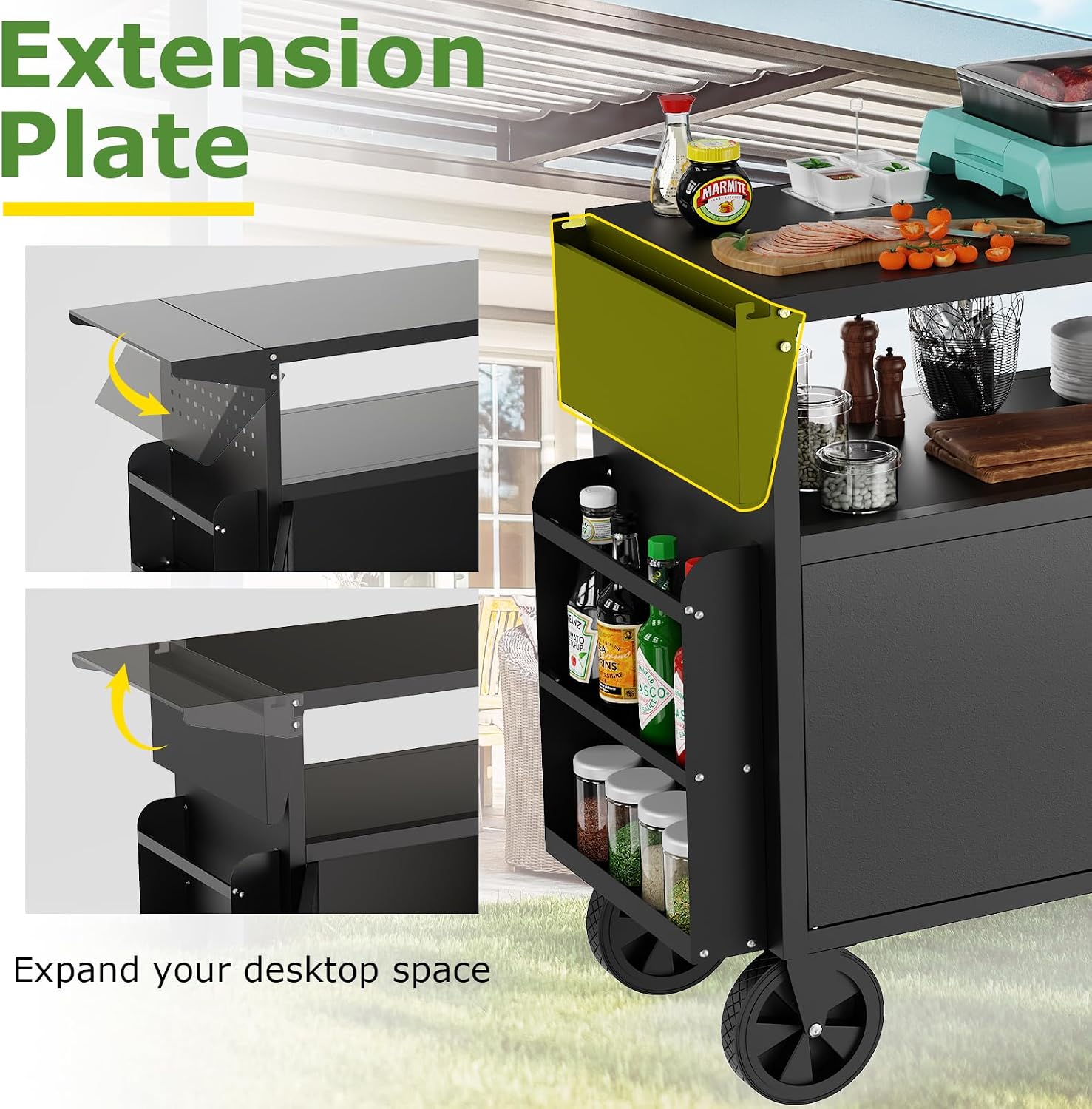 Wózek-grill zewnętrzny ze stoł – Kitchen Gadgets Organizer recenzja i cena