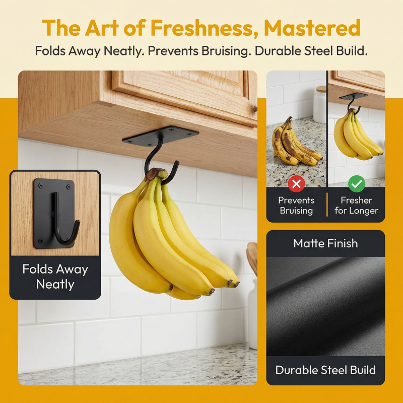 Czarny metalowy samoprzylepny  – Kitchen Gadgets Organizer recenzja i cena